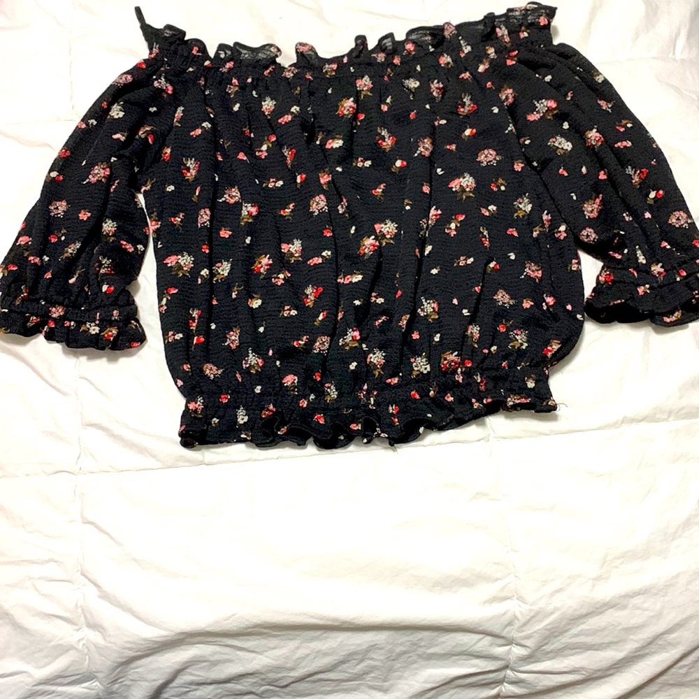 Express floral cropped top